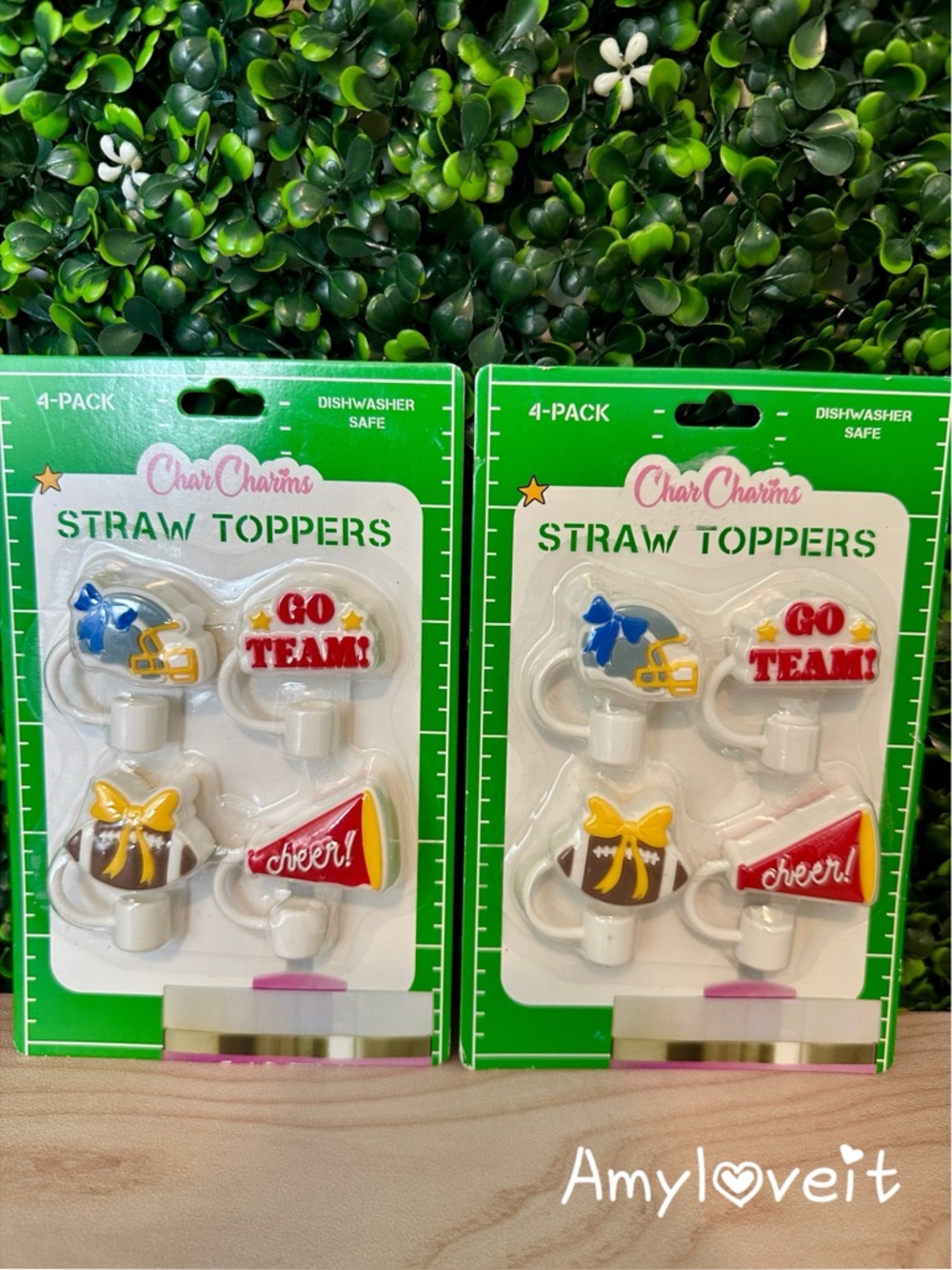 Char Charms Straw Toppers 2 Sets Of 4 #92